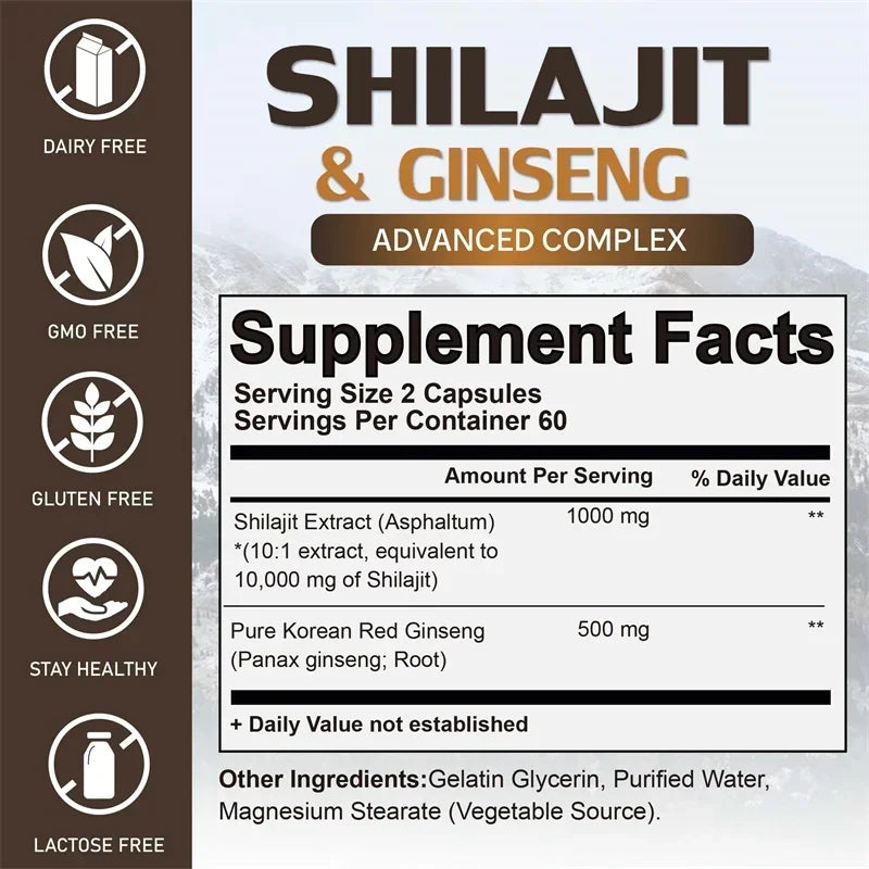 Shilajit Energy Boost Capsules | Enhance Performance & Vitality