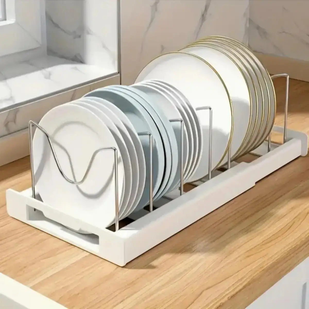Expandable Kitchen Pot Pan Organizer | Adjustable Lid Storage