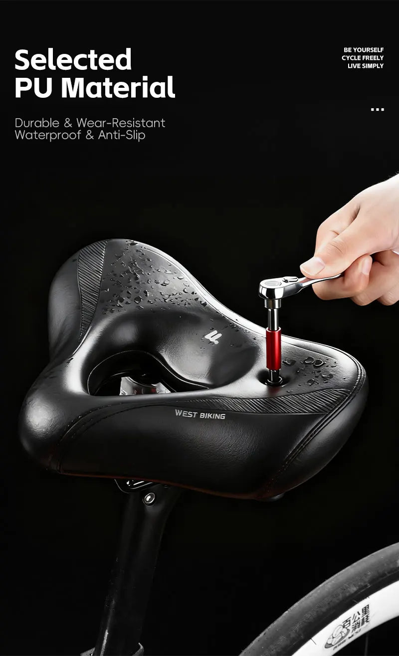High-Elastic Shock-Absorbing Bicycle Saddle | Comfortable Bike Seat
