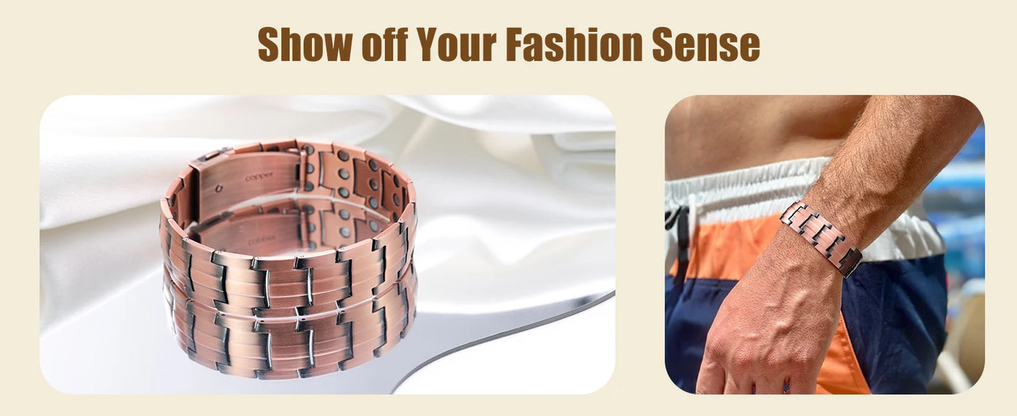 Magnetic Pure Copper Men's Bracelet | Stylish Health Benefits