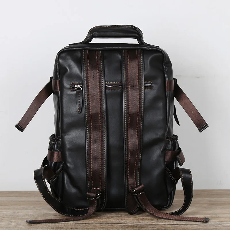 Vintage Cowhide Men's Backpack | Large Capacity Casual Bag