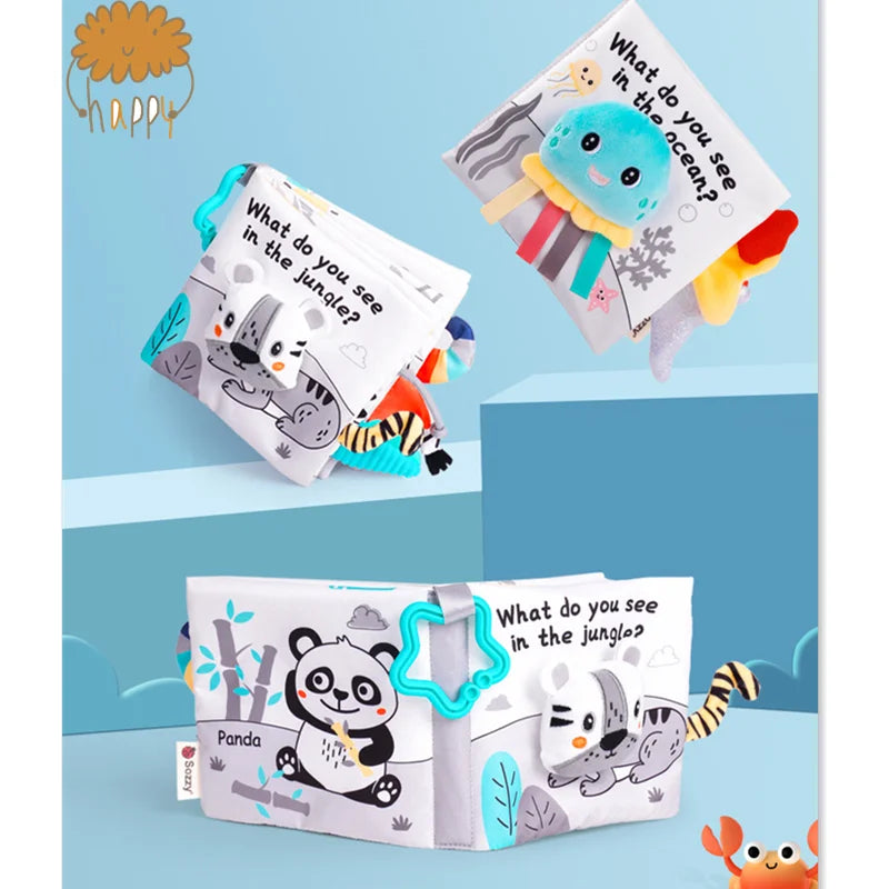 Soft Baby Cloth Animal Book | Engaging Sensory Learning Toy
