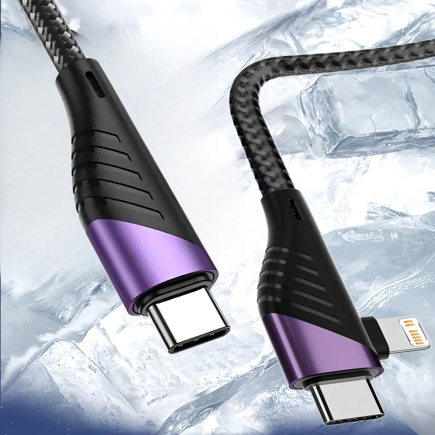240W PD 2 in 1 Type-C Cable 90 Degree Angle Type C/Lightning Fast Charging Cable For iPhone 16 15 14Pro Max iPad Xiaomi Huawei