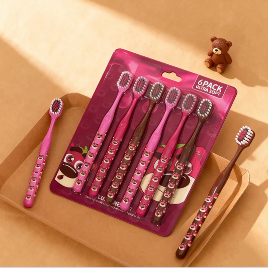 Juego de cepillos de dientes coloridos de cerdas suaves para adultos | Idea de regalo perfecta