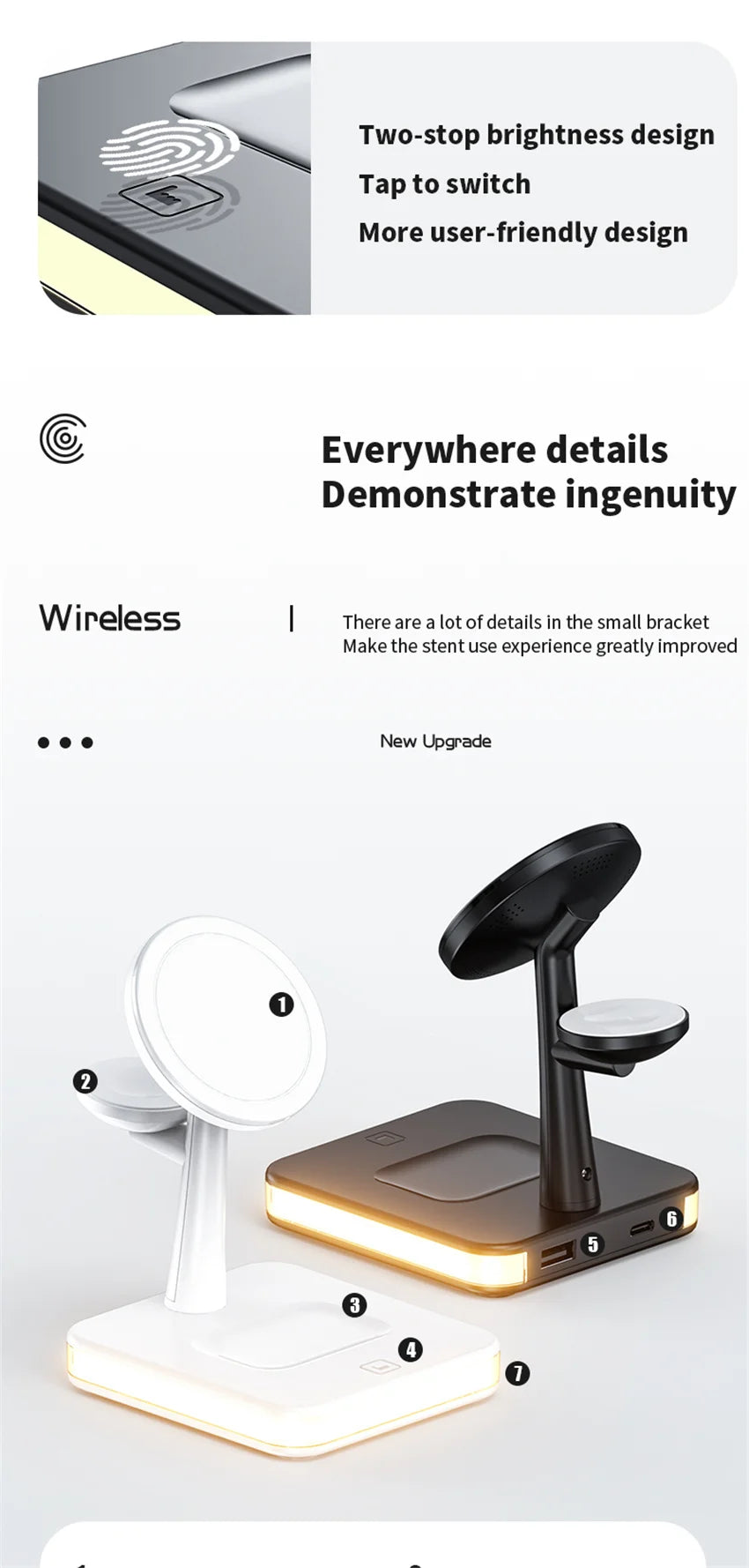 3 in 1 Magnetic Wireless Charger | Fast Charging Dock Station