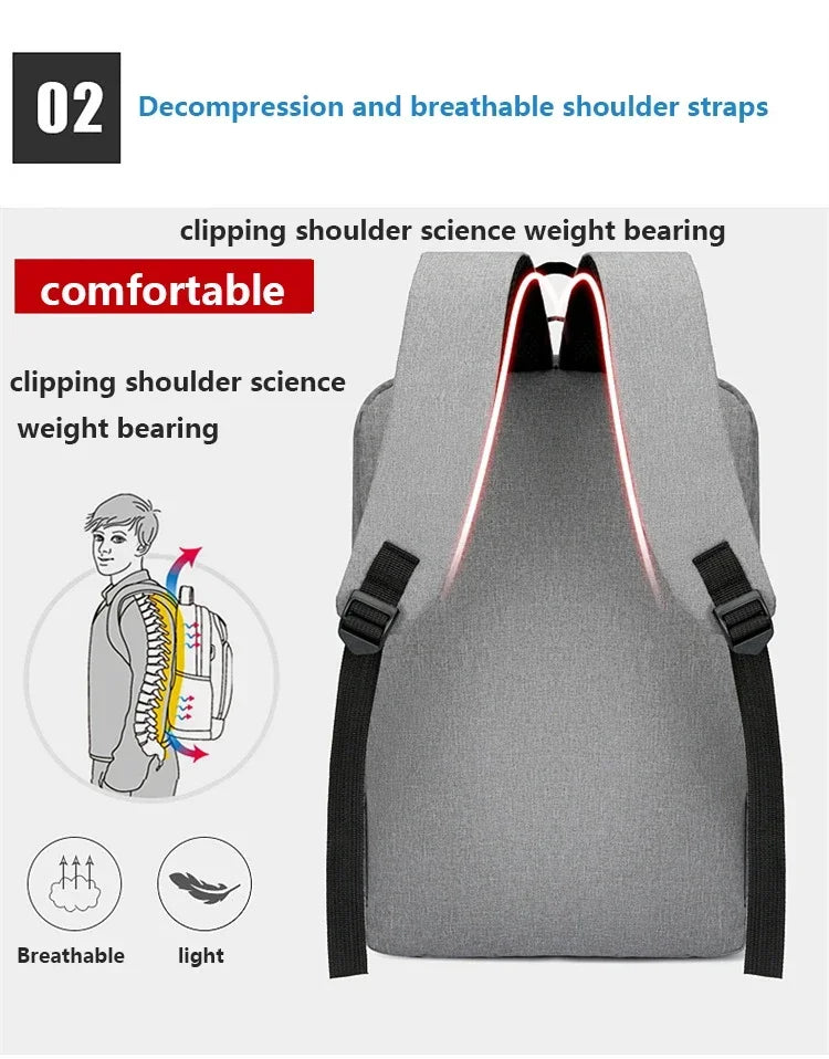Waterproof Business Laptop Backpack | High Capacity & USB Charger