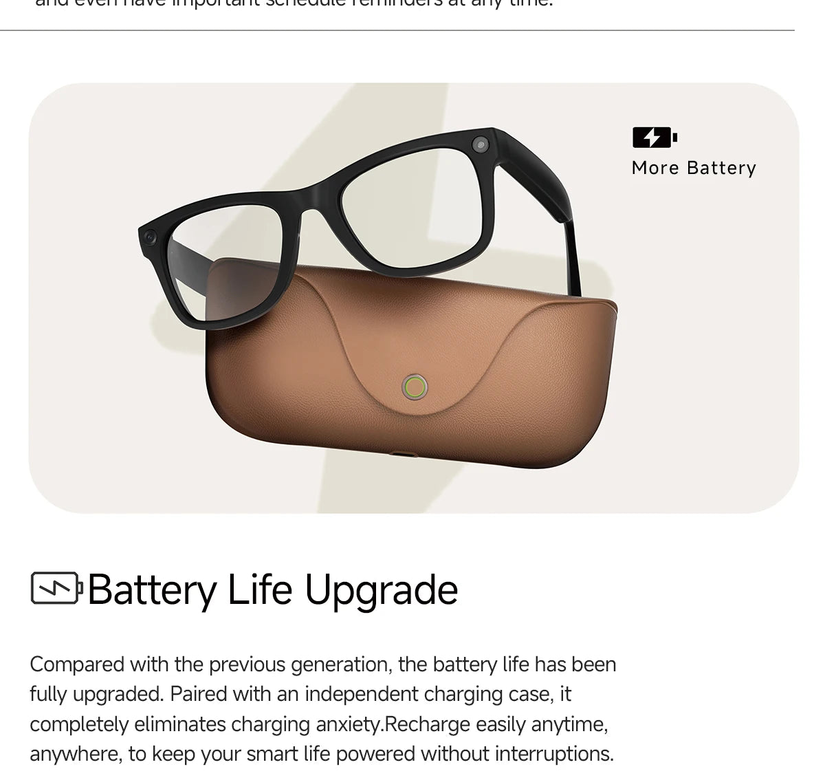 AI Smart Glasses with Real-time Translation and 800W Camera