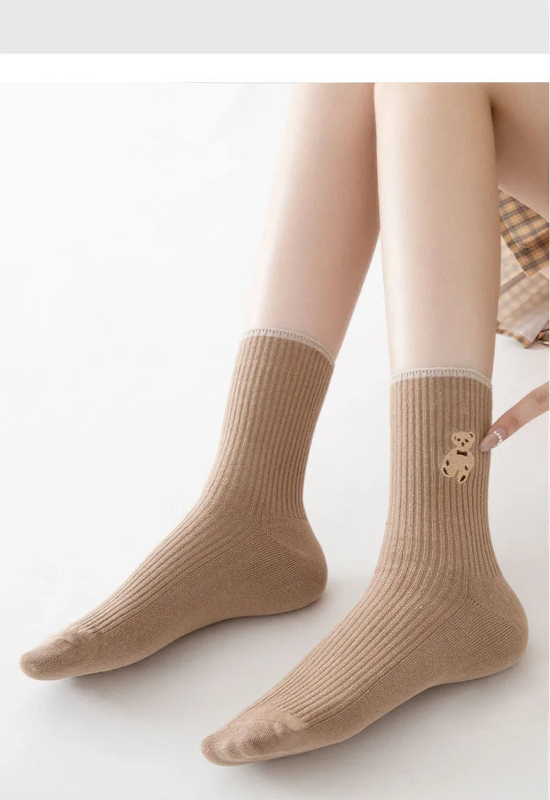 Women's Winter Cartoon Bear Socks | Cute Kawaii Style Collection