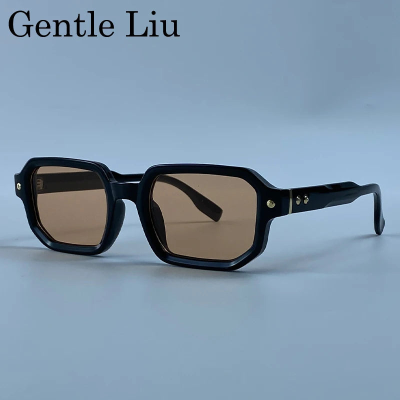 Vintage Photochromic Square Sunglasses for Men | Retro Steampunk Style