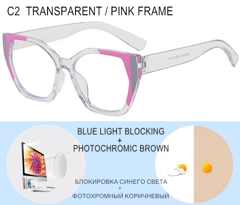 Stylish Myopia Prescription Glasses | Blue Light & Photochromic Lenses