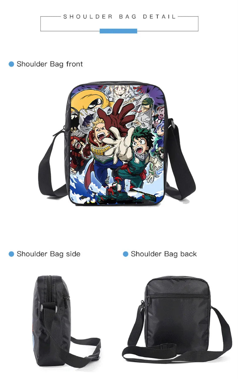 Anime Panda Print Backpack | Trendy School Bag for Kids