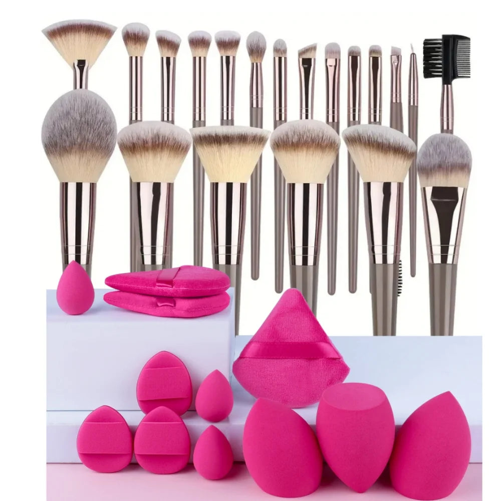 Professional Makeup Brush Set | Fluffy Foundation & Blending Tools