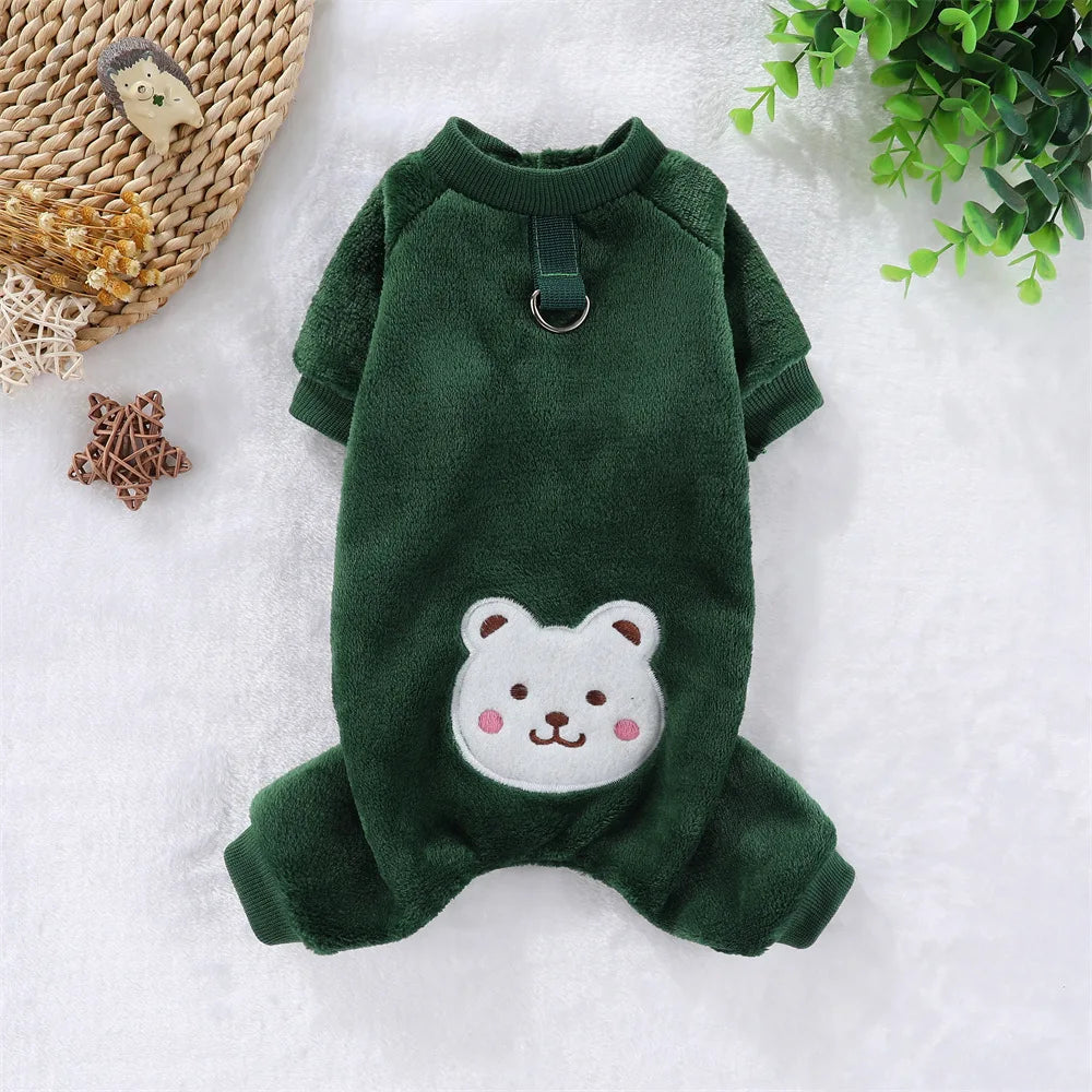 Warm Fleece Jumpsuit for Pets | Cozy Autumn/Winter Coat