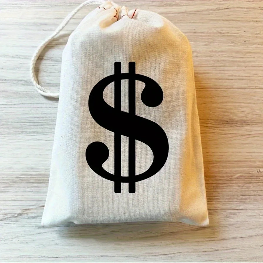 Reusable Dollar Sign Money Bag | Ideal for Gifts & Decor