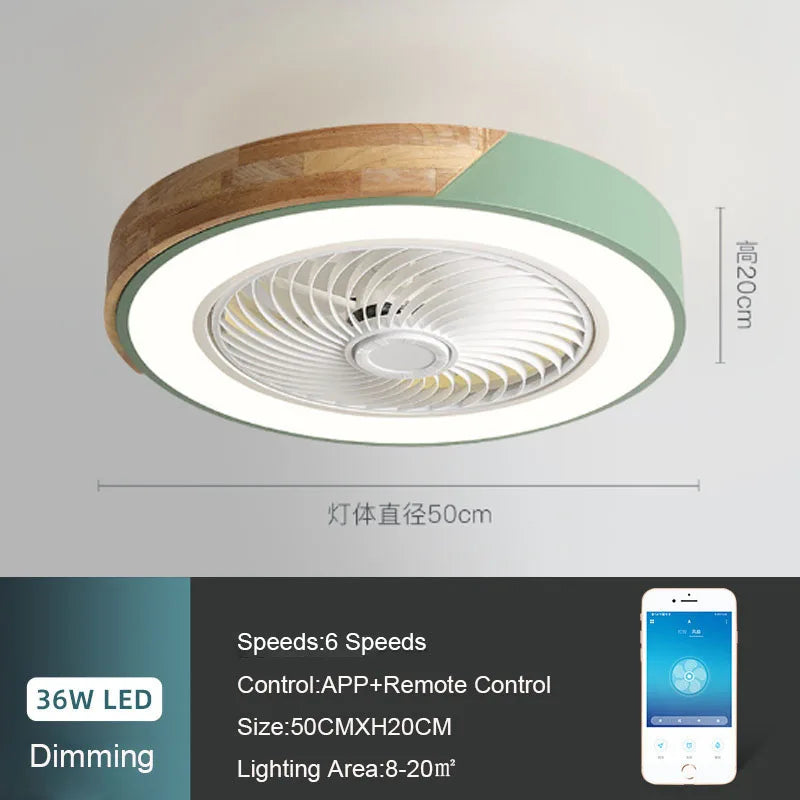 52CM Ceiling Fan Light with Remote Control | Modern Home Comfort