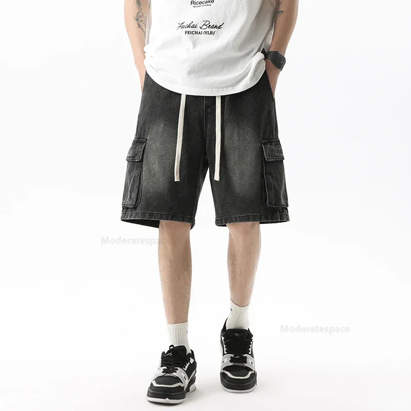 Men's Summer Retro Fashion Denim Shorts | Multi-pocket & Comfortable