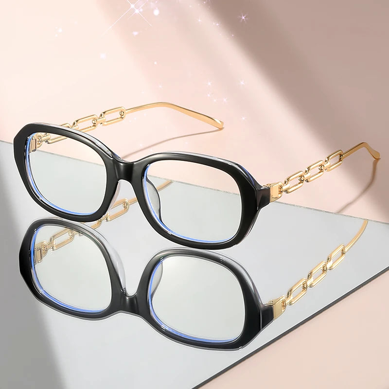 Fashionable Oval Anti-Blue Light Glasses | Protect Your Eyes