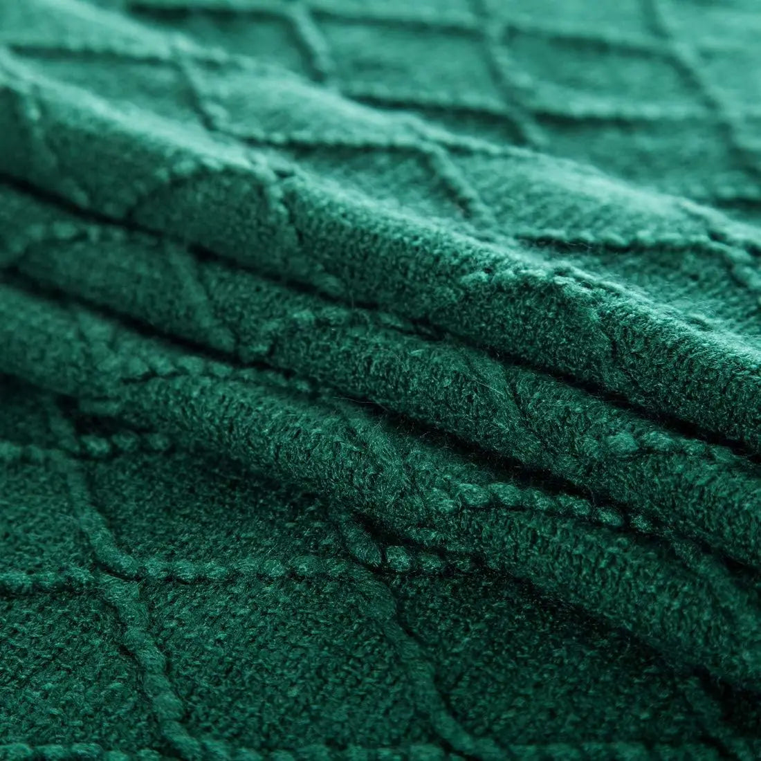 Manta Verde Extragrande y Acogedora | Cubrecama Suave de Punto