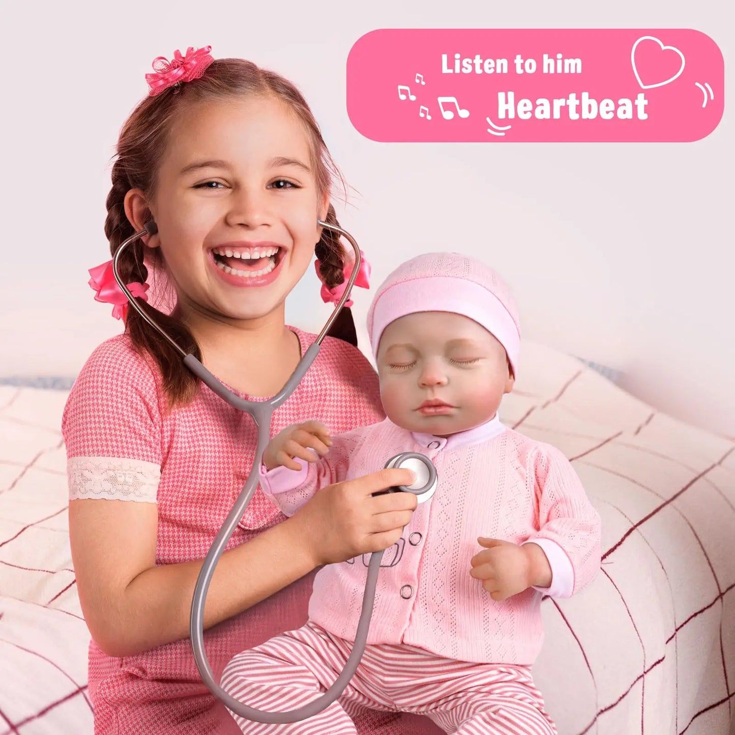 Realistic Reborn Baby Doll | Soft Vinyl Baby with Heartbeat
