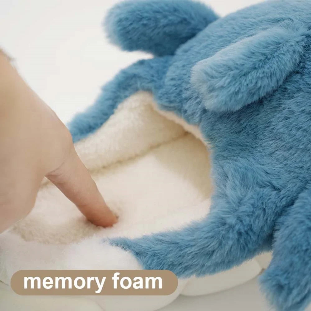 Unisex Fuzzy Sharky Slides | Adorable Whale Shark Slippers
