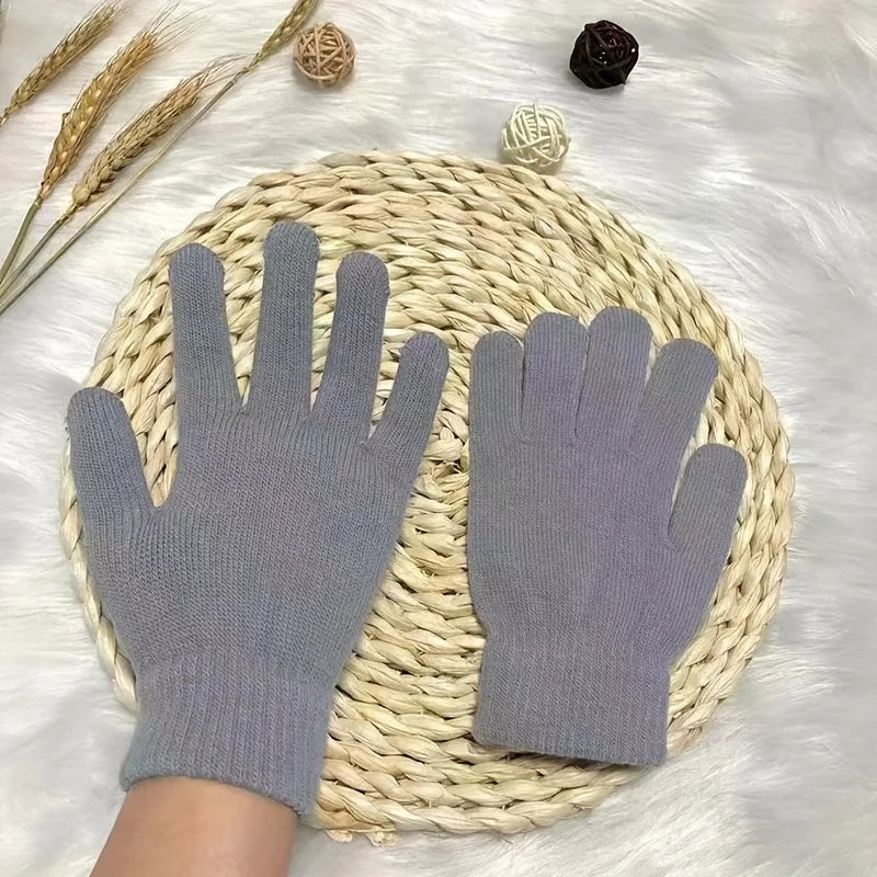 Colorful Women's Winter Gloves | Fleece-Lined Comfort Set