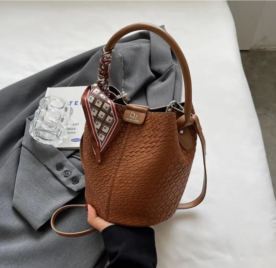 Bolso de cubo chic para mujer | Bolso de mano tejido de moda para cada ocasión