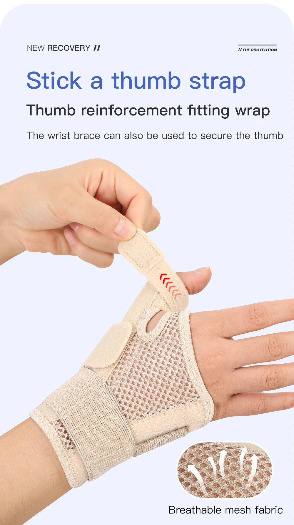 Adjustable Flexible Splint Wrist Thumb Support Brace for Pain Relief