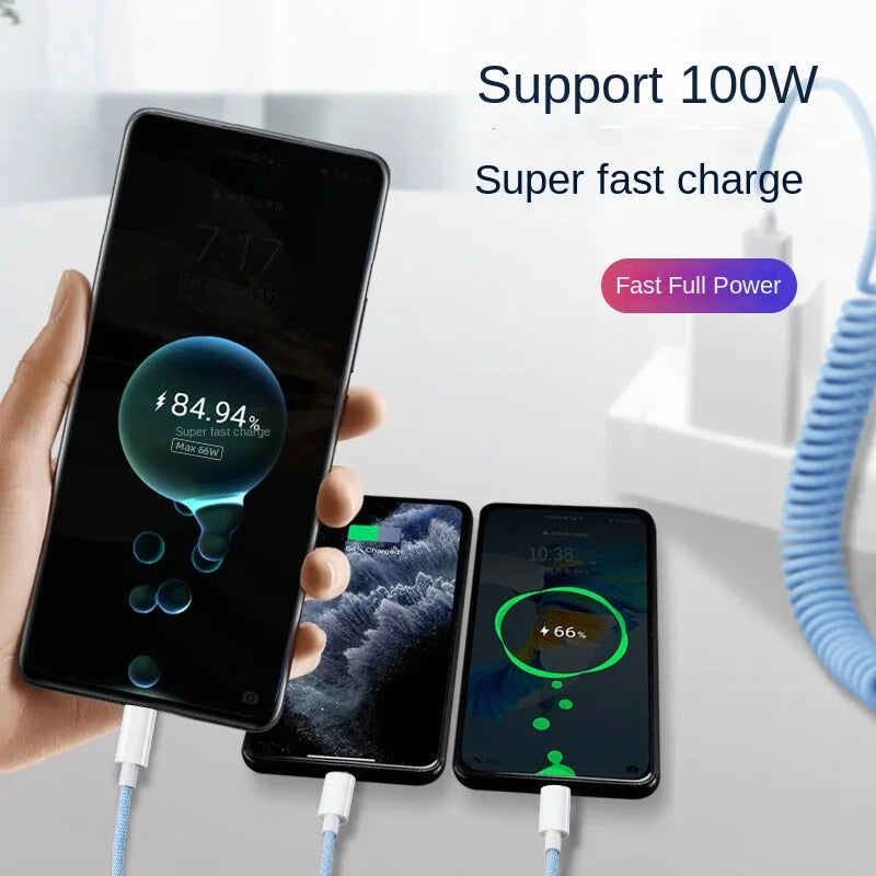 100W 3 In 1 Fast Charging Cable | Universal USB C Charger Cord