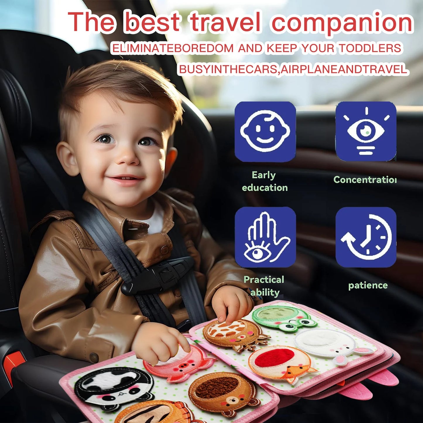 Montessori Travel Toys & Educational Activity Books for Toddlers