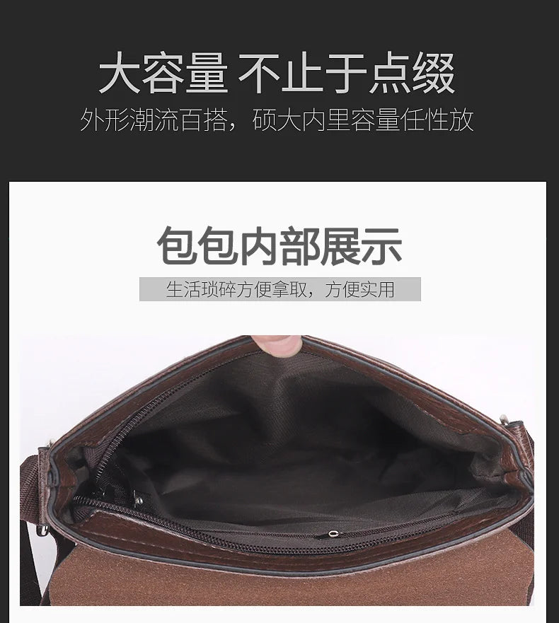 Luxury Vintage Leather Messenger Bags for Men | Stylish Shoulder Bag