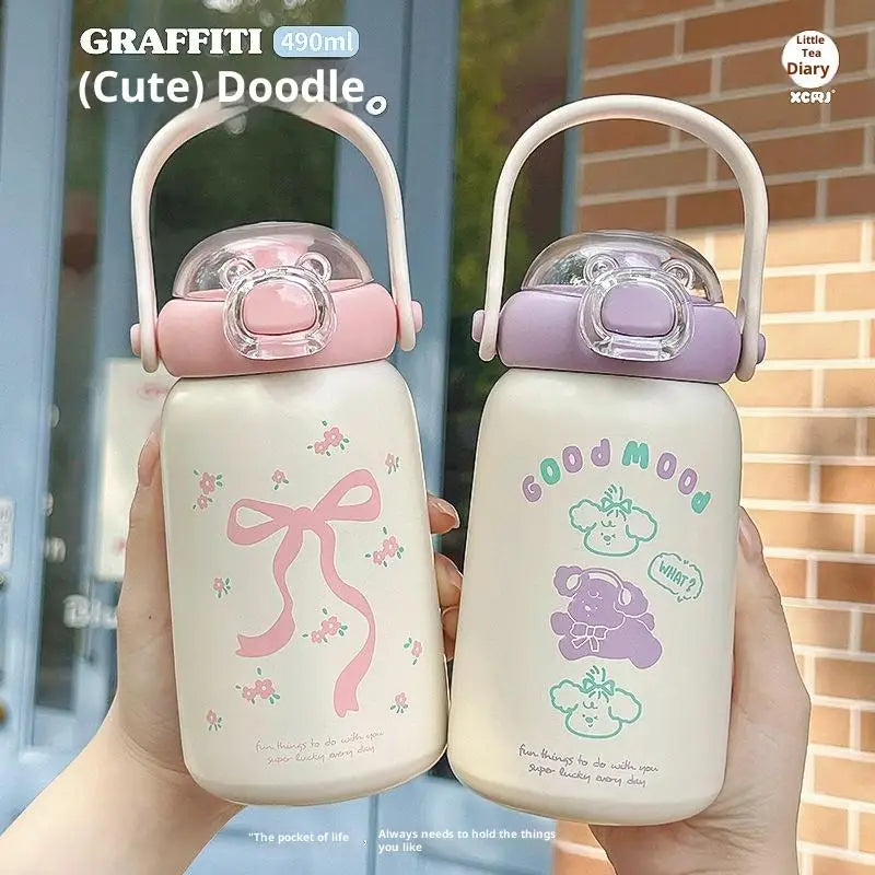 Cute Portable Stainless Steel Thermos Cup for Kids | Durable Drinkware