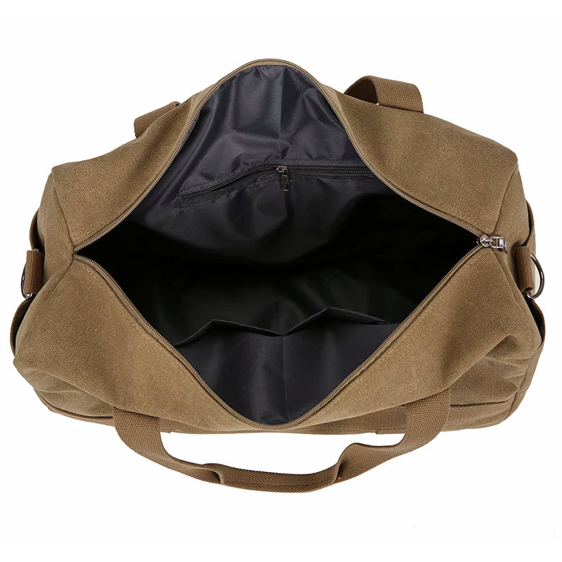 Men's Versatile Canvas Travel Bag | Large Capacity Weekend Duffel
