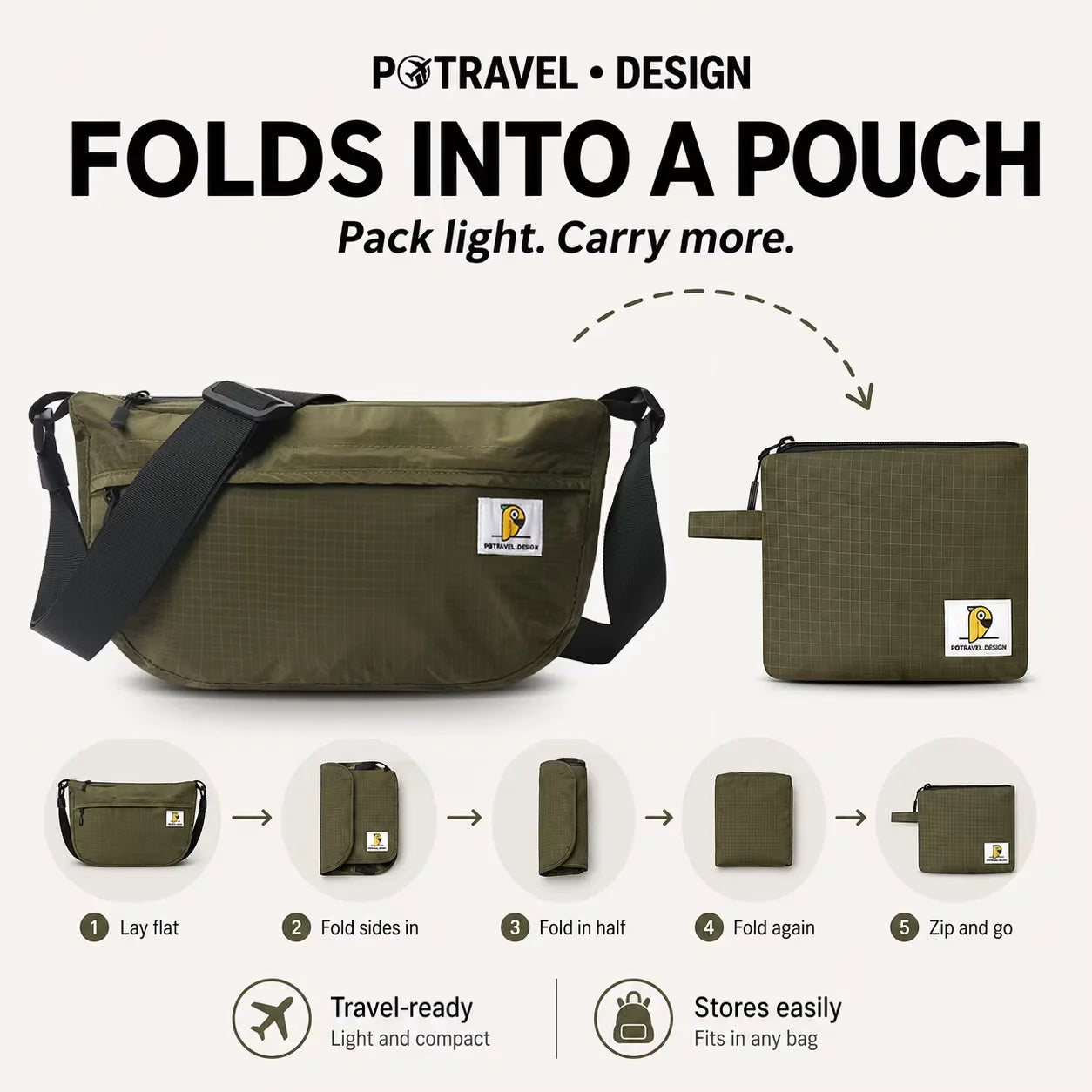 Unisex Casual Crossbody Bag | Large Capacity Fashion Handbag