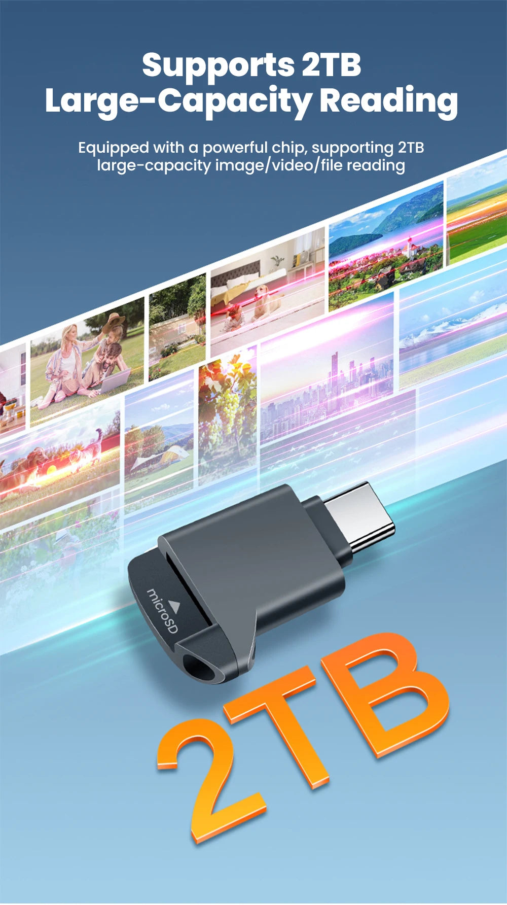 Type-C Mini TF Card Reader | Versatile External Storage Solution
