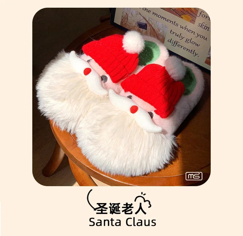 Funny Fluffy Platform Slippers | Cozy Cartoon Indoor/Outdoor Shoes
