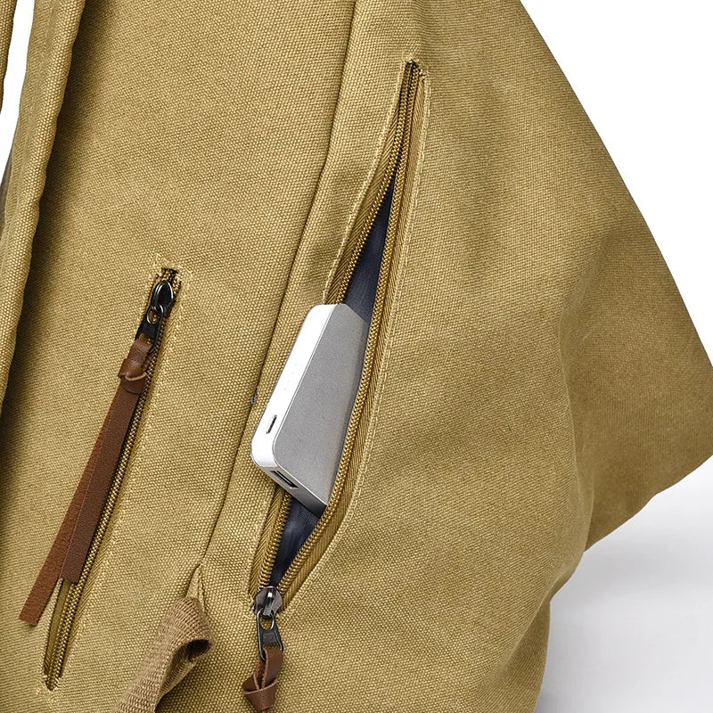 Large Capacity Canvas Backpack for Travel & Commute | Stylish & Versatile