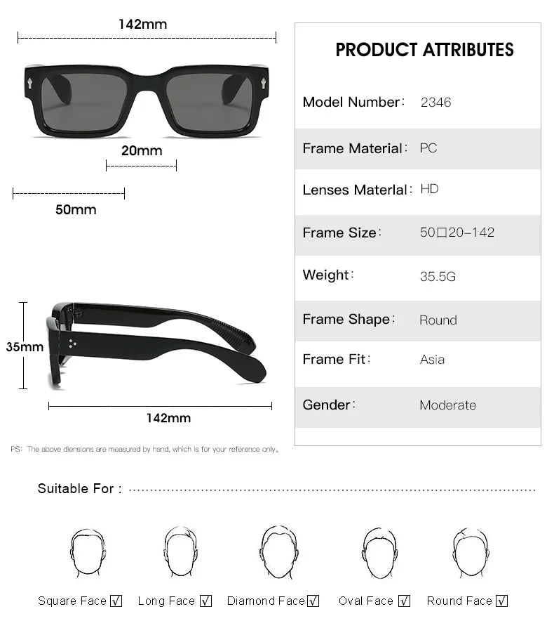 Stylish Rivet Sunglasses | Retro UV400 Eyewear for Everyone