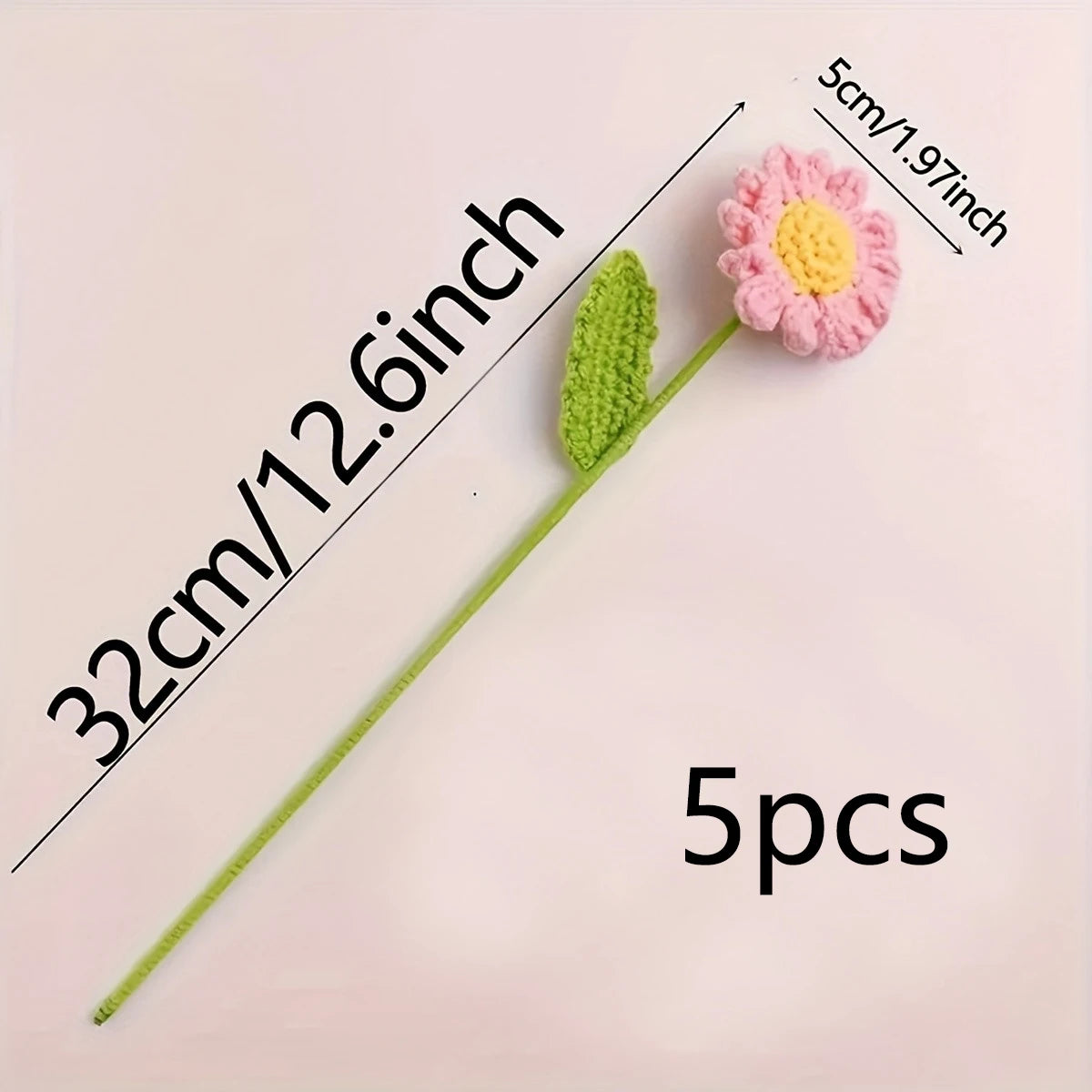 5-Piece Handmade Crocheted Daisy Set | Charming Home Decor