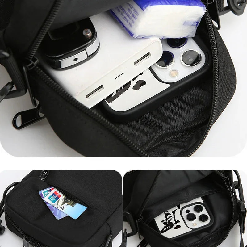 Casual Small Oxford Cloth Shoulder Bag for Men and Women