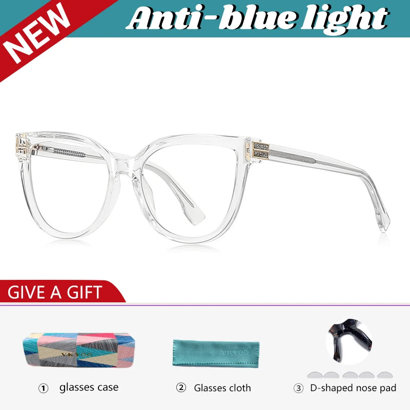 Large Frame Cat's Eye Butterfly Reading Glasses for Women | Stylish Design
