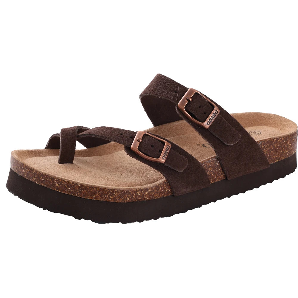 Shevalues Suede Clogs For Women Men Summer Cork Mules Soft Footbed Sandals With Arch Support  New Leisure Fashion Genuine Clogs