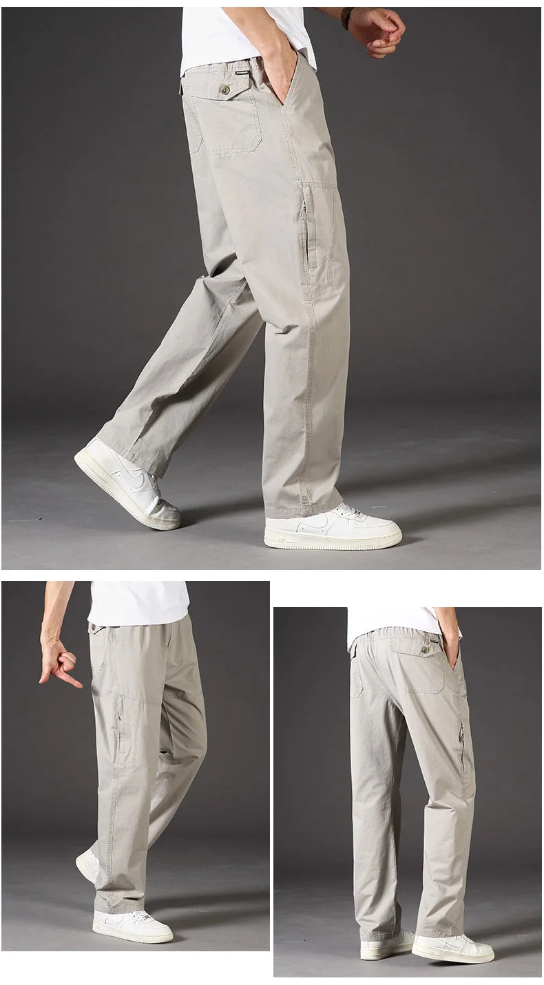 Men's Cotton Cargo Pants | Casual Sports Sweatpants for Every Day