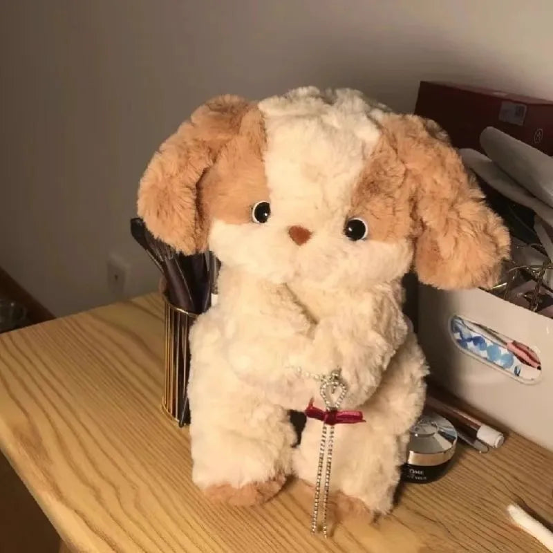 Kawaii Cute Fluffy Puppy Plush Pillow | Soft Stuffed Dog Companion