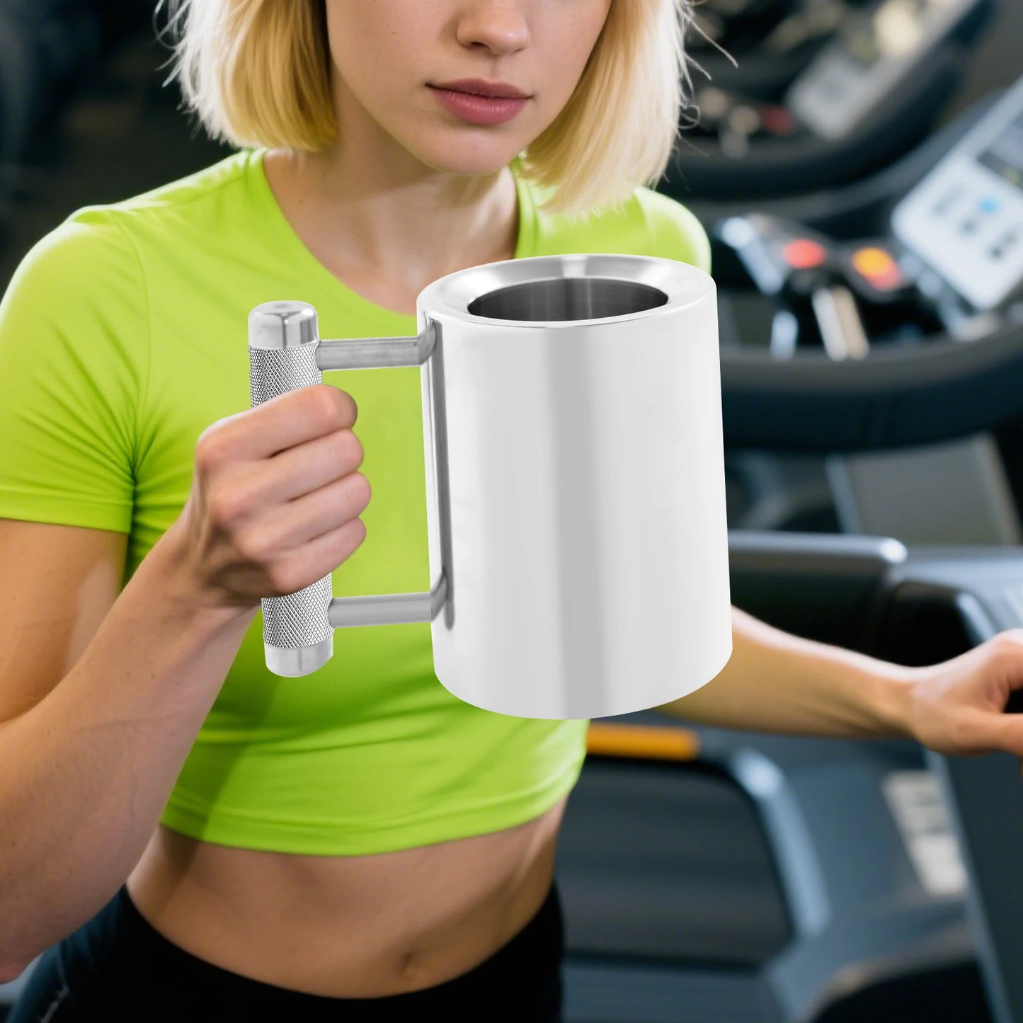 Heavy-Duty Stainless Steel Sports Mug | Fitness Dumbbell Cup