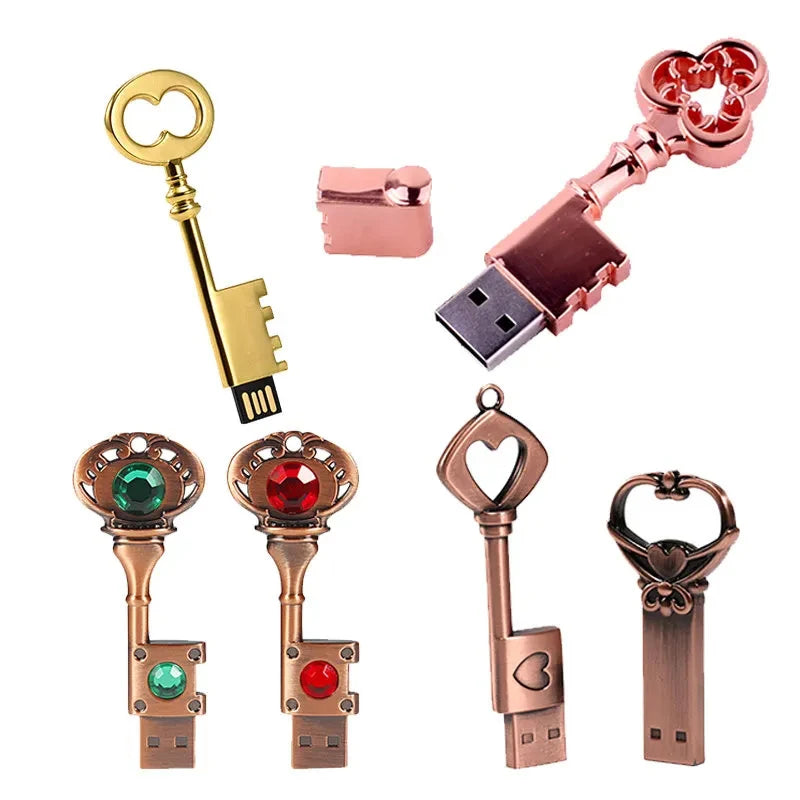 Heart Shaped USB 2.0 Flash Drive | Stylish 64GB Copper Memory Stick