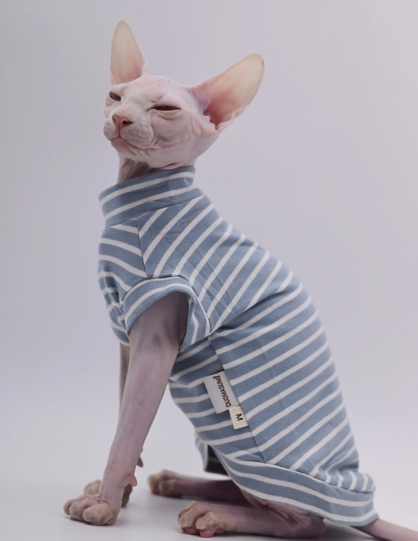 Chaleco de algodón suave para gatos sin pelo | Ropa elegante de verano para gatos