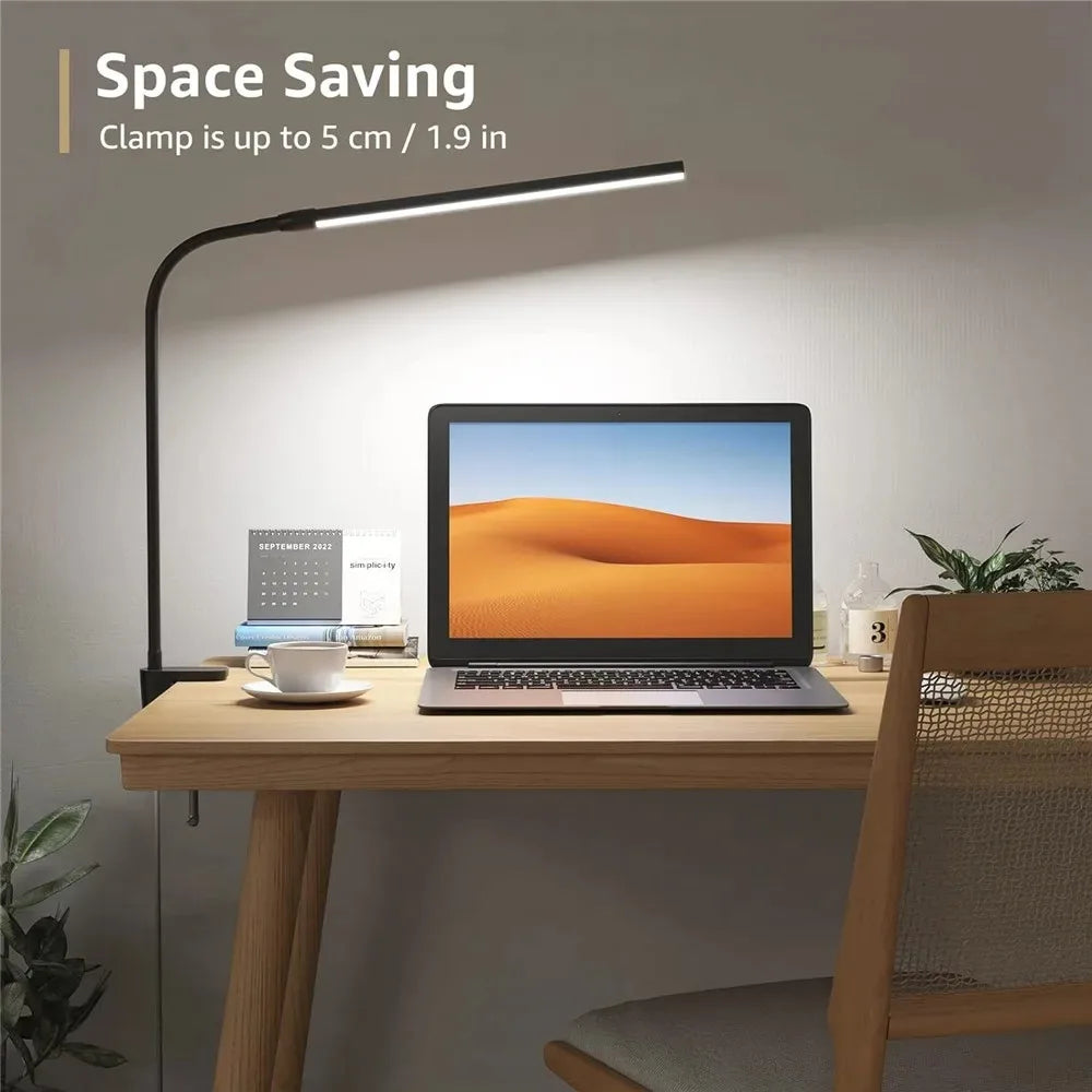 Dimmable Double Head LED Clip Desk Lamp | Brighten Your Workspace