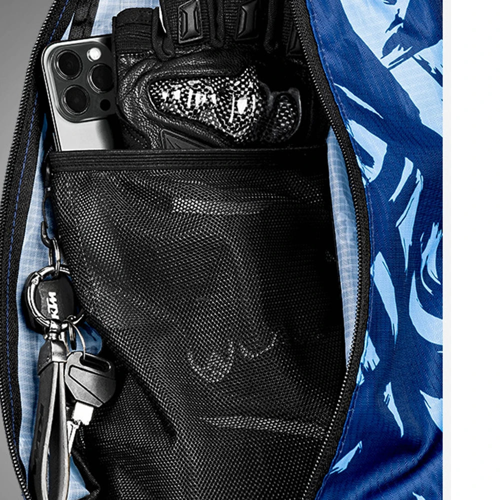 Water-Repellent Motorcycle Helmet Backpack for Cycling and Travel