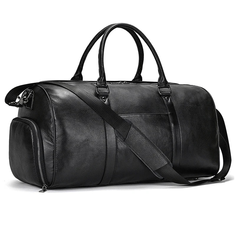 Luxury Genuine Leather Travel Bag for Men & Women | Versatile Duffle
