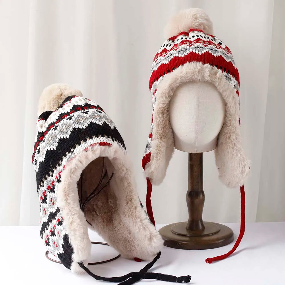 Women's Plush Fleece Lined Bomber Hat | Cozy Winter Earflap Cap